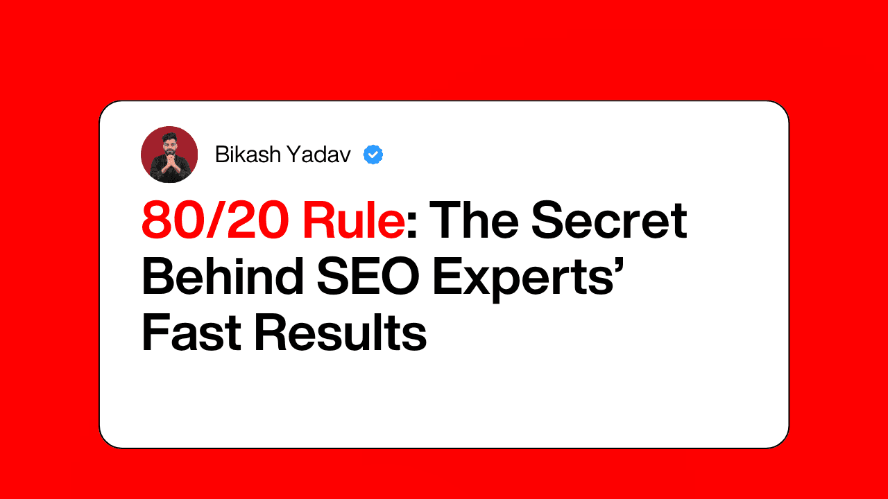 80-20 Rule The Secret Behind SEO Experts’ Fast Results