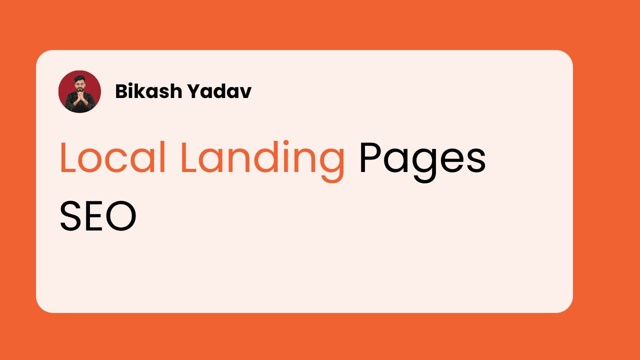 Local Landing Pages SEO