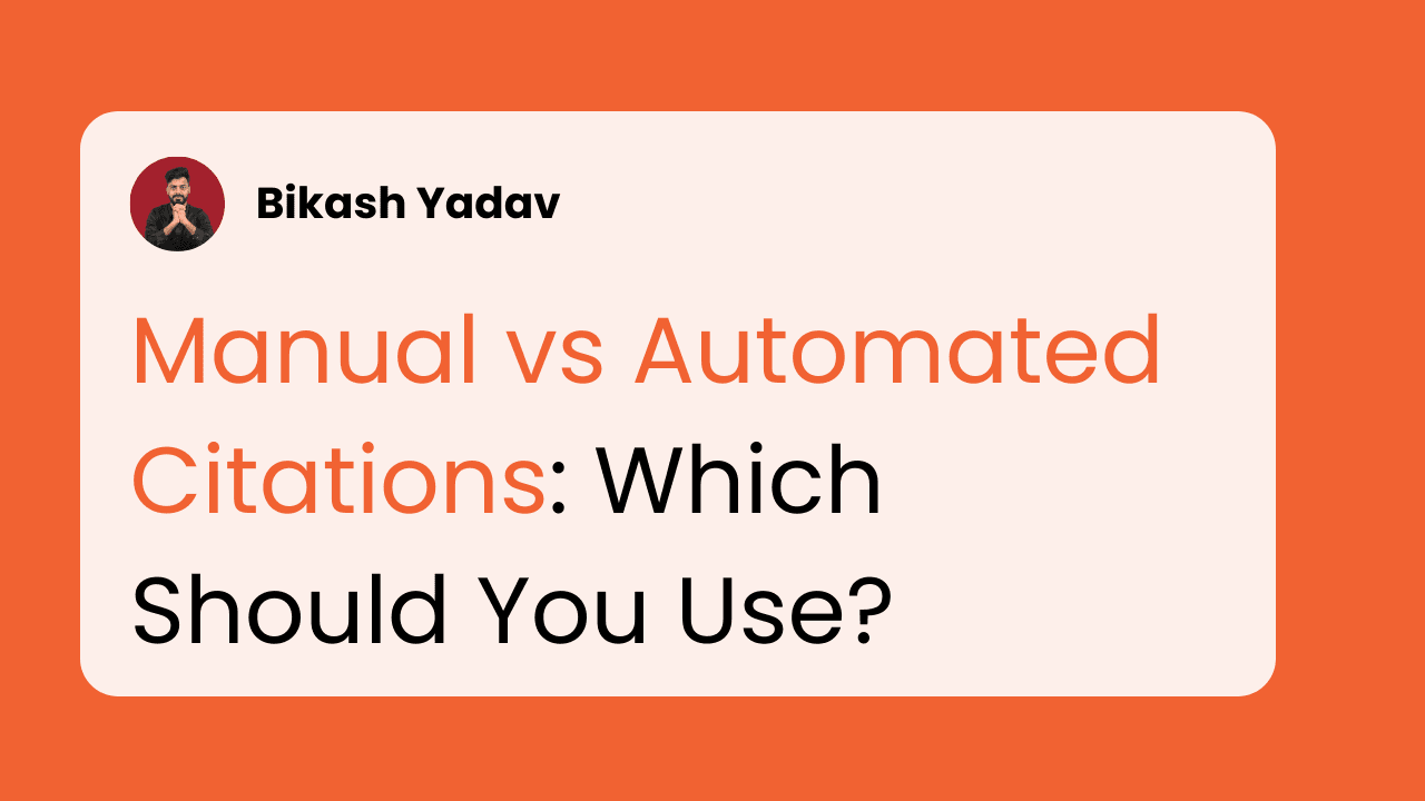 Manual vs Automated Citations: Which Should You Use?
