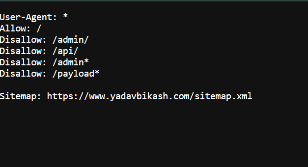 Make Robots.txt format like this